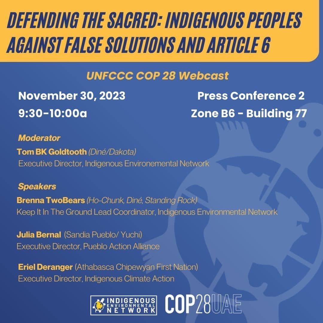 Defending the Sacred: Indigenous Peoples Against False Solutions and  Article 6​